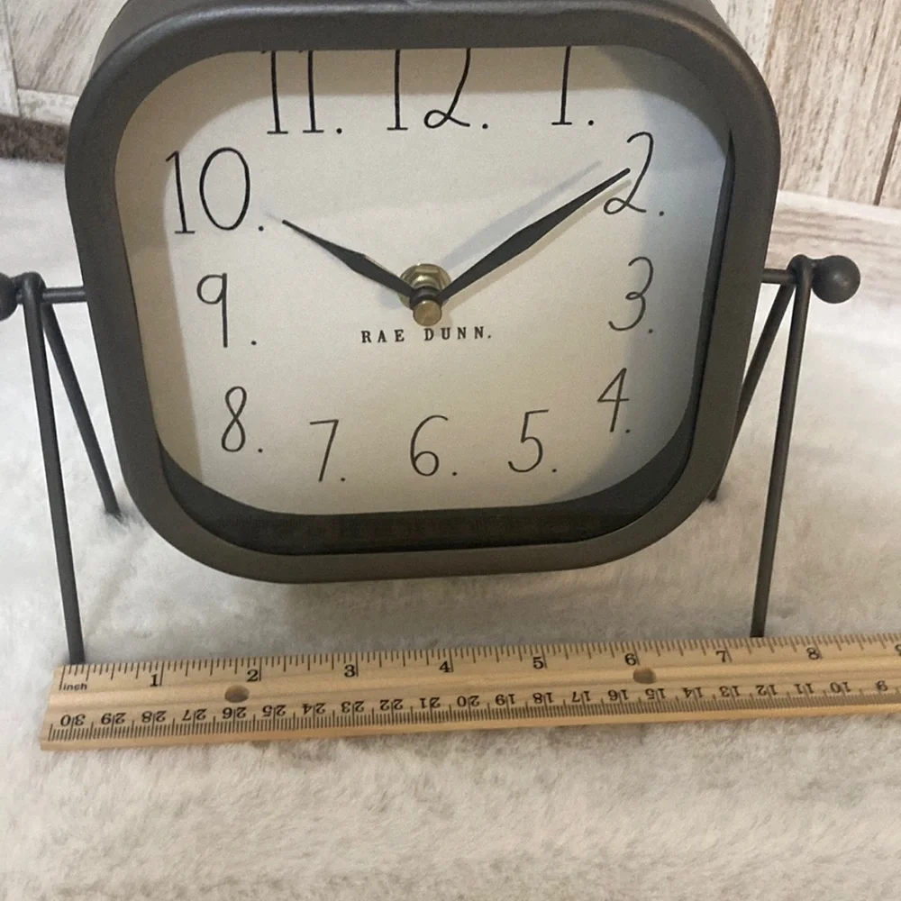 Rae Dunn Metal Tabletop Clock